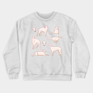 Cute borzoi pattern Crewneck Sweatshirt